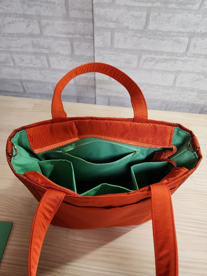 ❤プリン❤ ハンドメイド バッグ ポーチ オレンジ 和装用バッグ