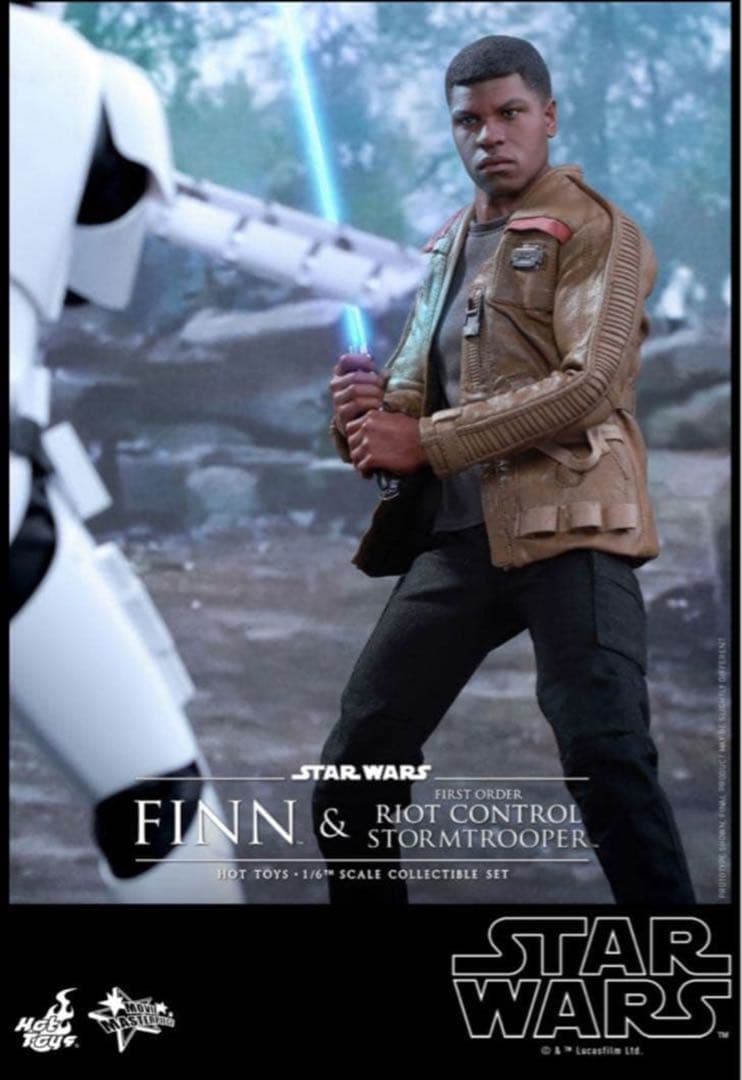 【美品】スター・ウォーズ　フィン & ストームトルーパー＜２体セット＞