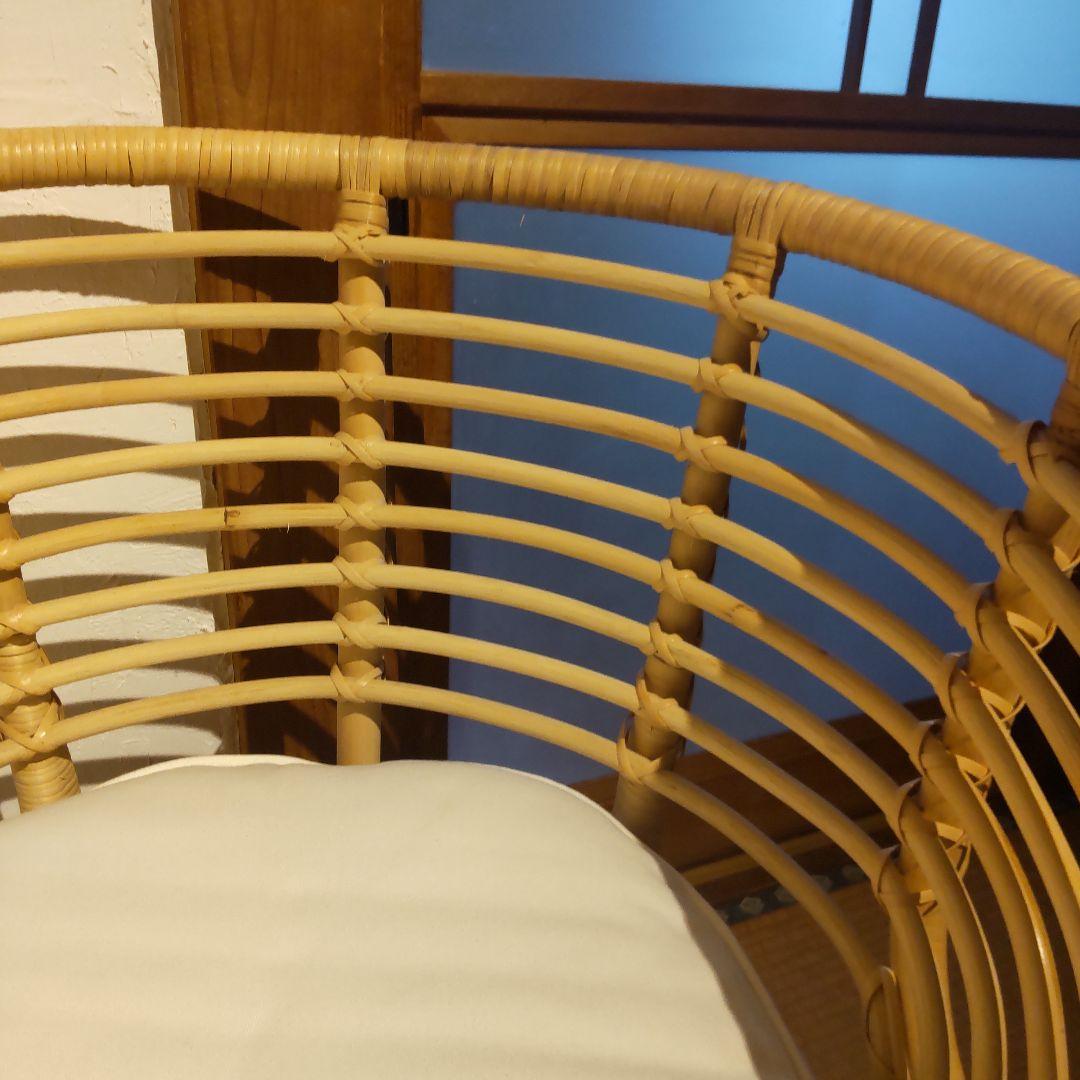 ★momoko★イケア　ラタン　チェア　ブスクボー