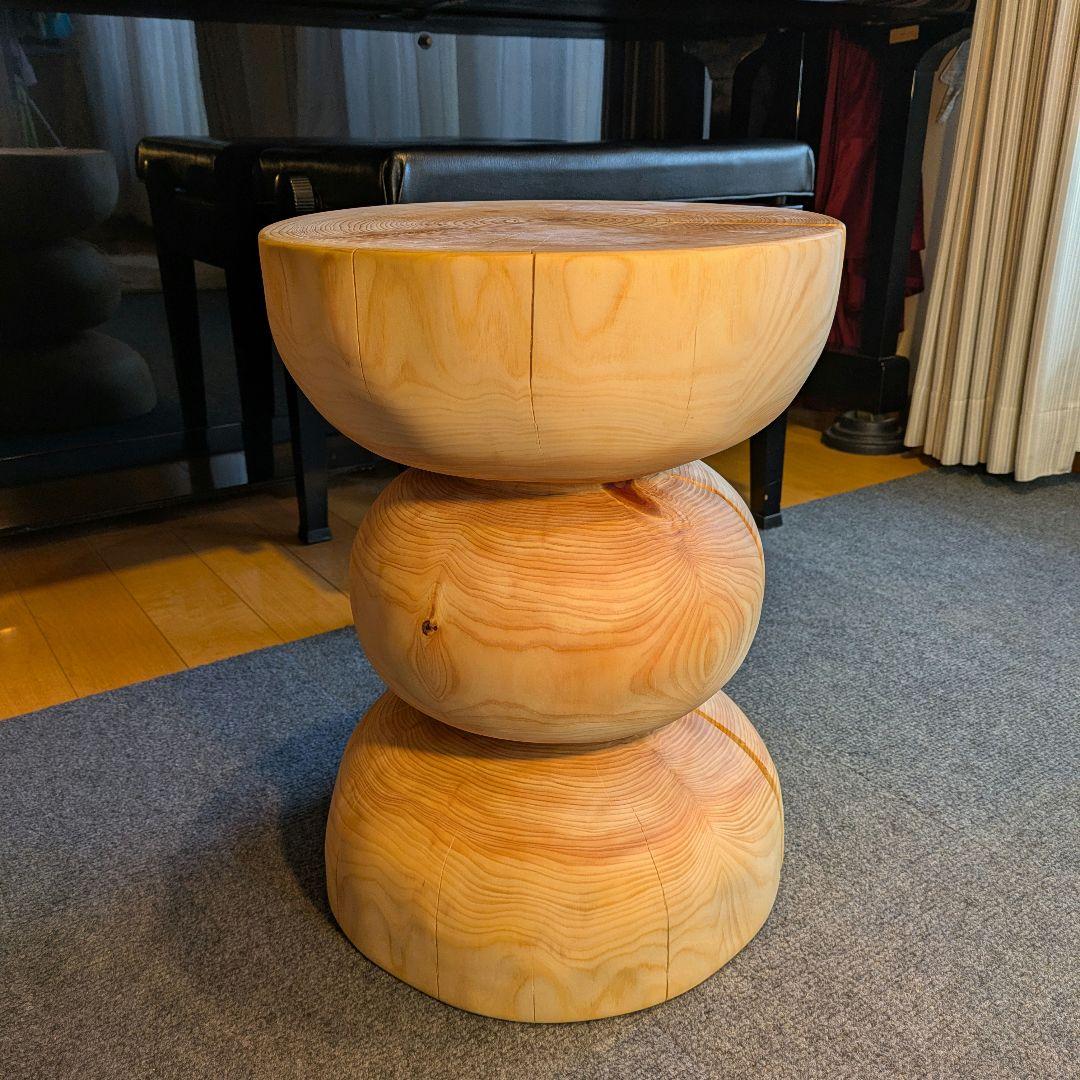 :)　檜　丸太　椅子　スツール　テーブル　高さ約44.5㎝