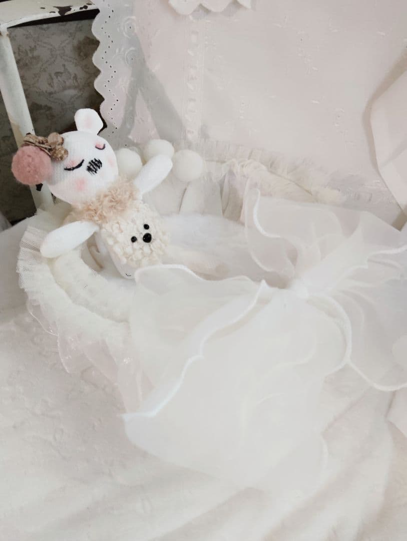 生後1日❤生まれたての子猫ちゃん♡バスケットとクマたん♡アートドール