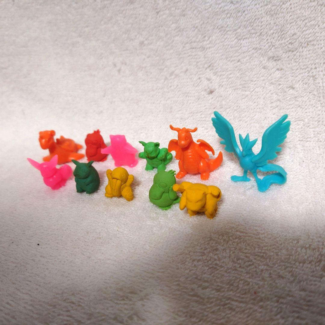 レア☆ポケモンのかんづめ 4点 赤 緑 青 初期 25体 当時物 消しゴム