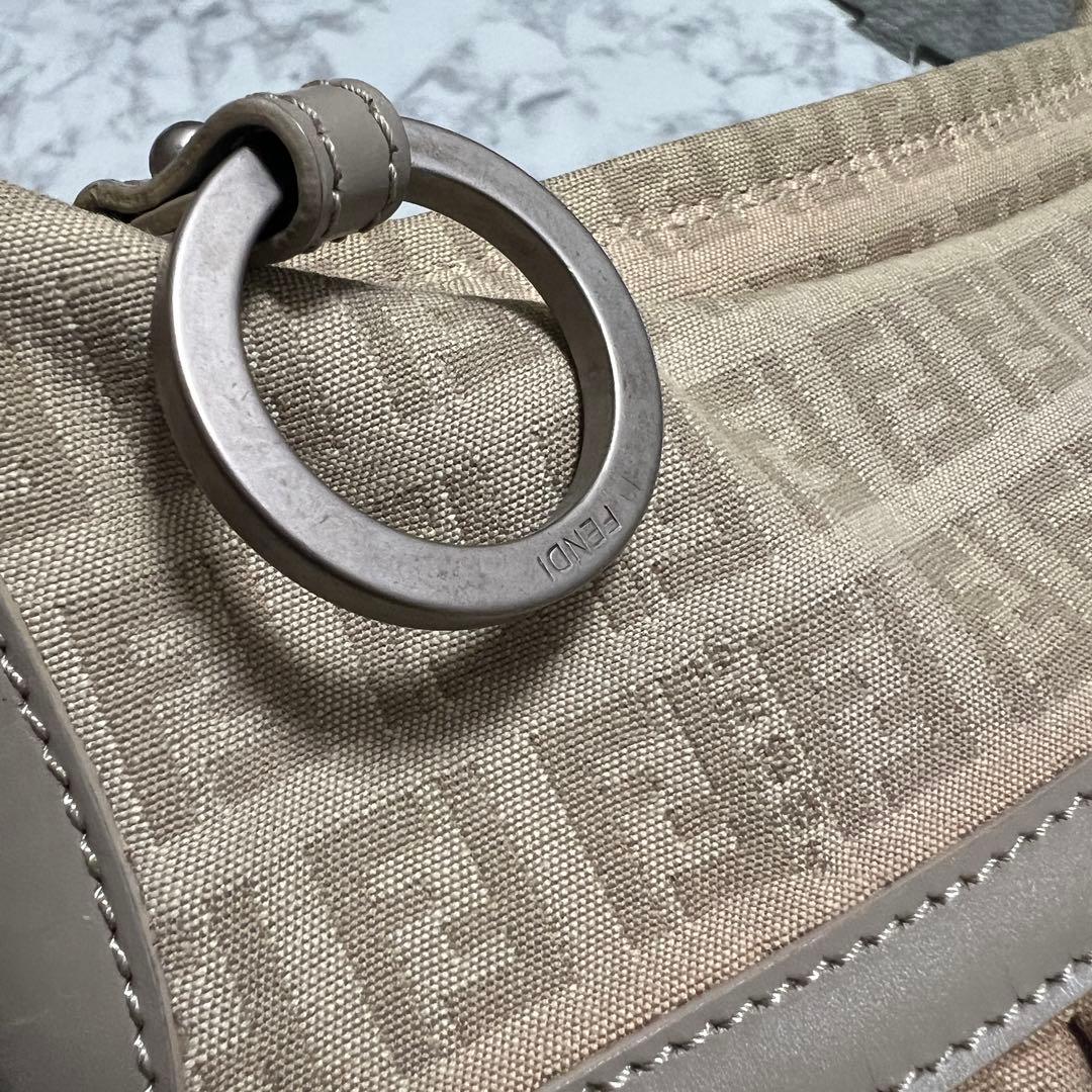 フェンディ シェフバッグ ズッキーノ ワンショルダーバッグ キャンバス レザー