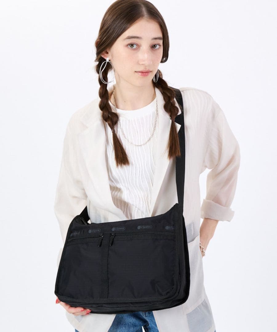 【美品】LeSportsac レスポートサック ショルダーバッグ ブラック