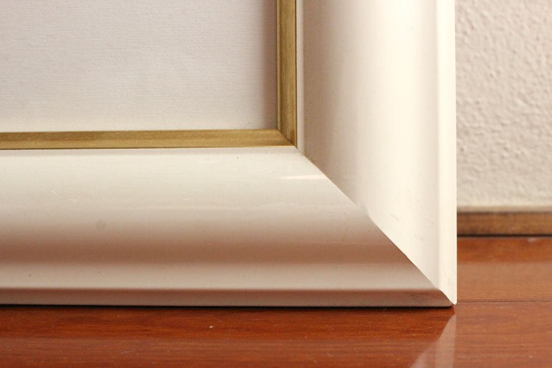 No5055 額装 金謙伊 コスモス 油彩 大作 直筆サイン 風景画 送料無料