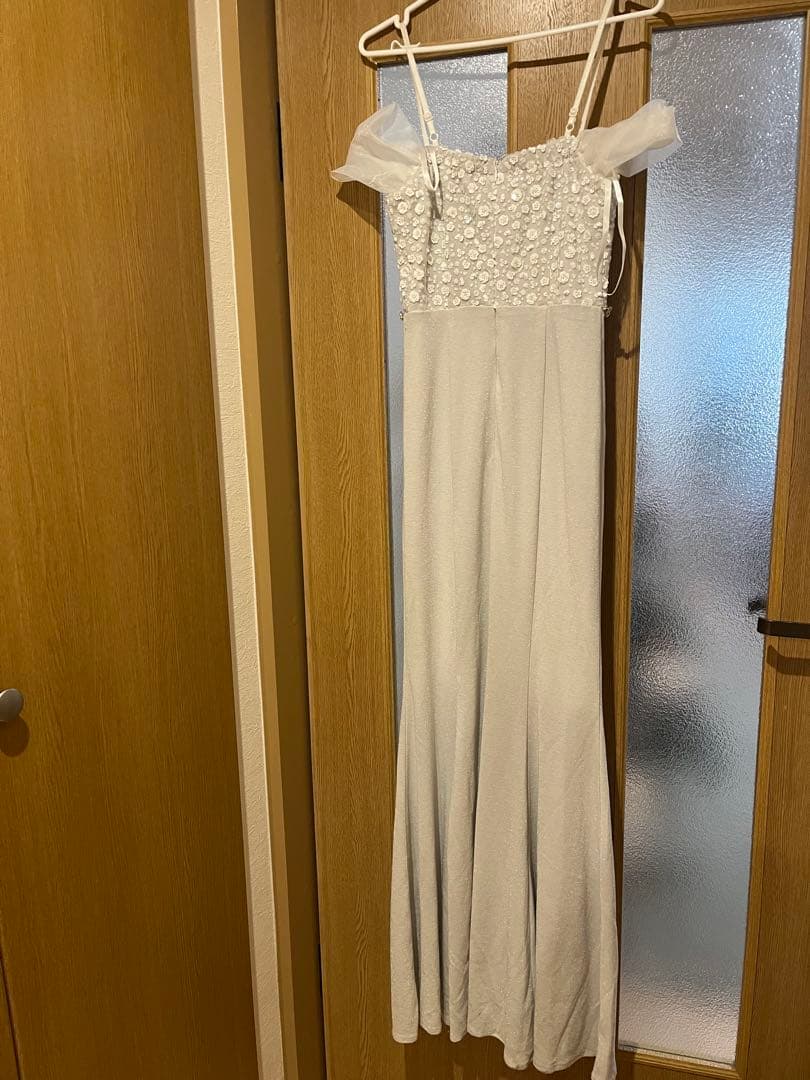 オフショルスパンコールグリッターロングドレス/キャバドレス