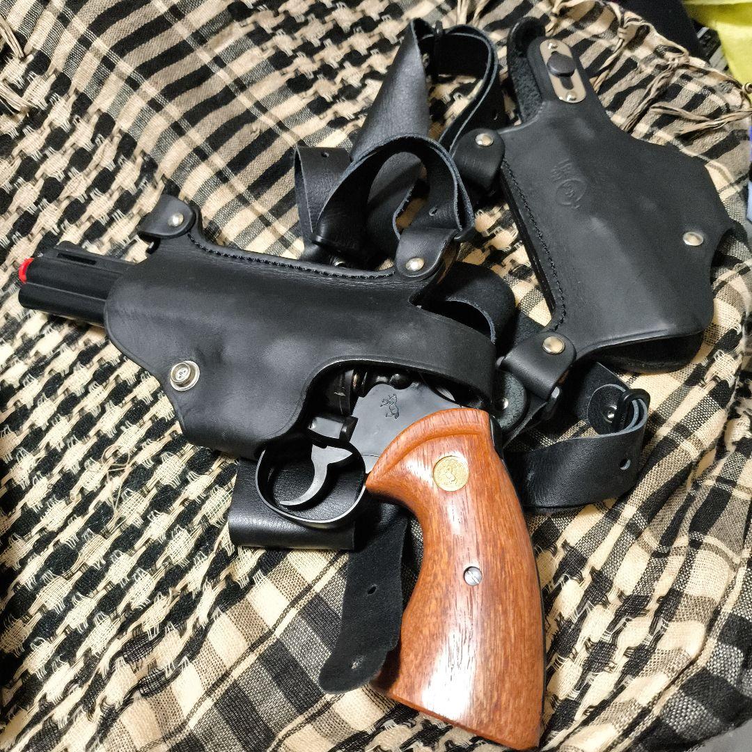 【セール中】1タナカワークス製コルトパイソン　リボルバーマグナム　ウッドグリップ