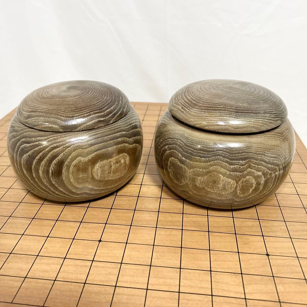 【最高級/36号】日向特製 蛤碁石 10mm 4.7寸脚付碁盤 へそ有 囲碁