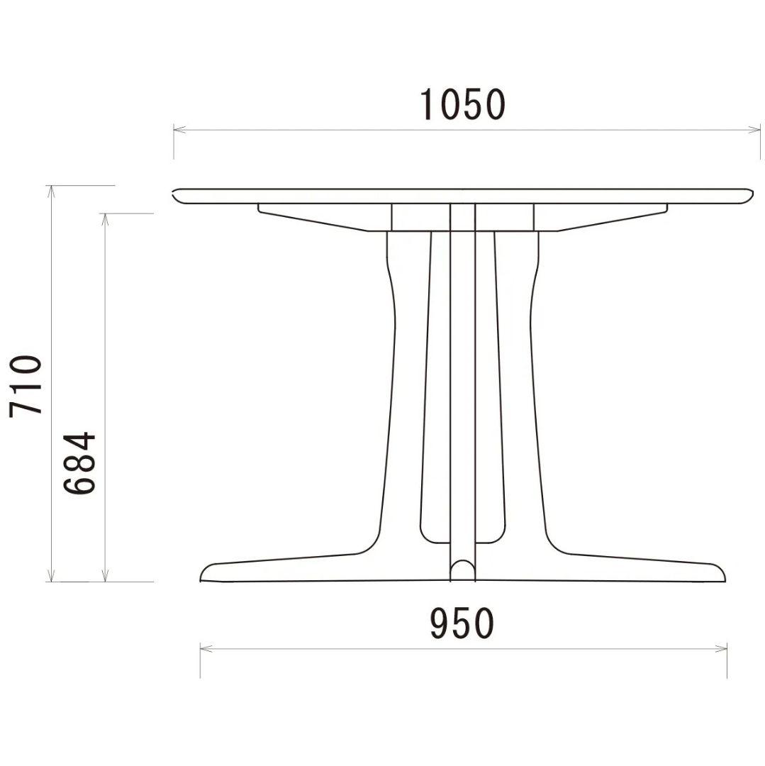 起立木工 OR-02 TABLE 105 円形 ラウンド テーブル ウォルナット