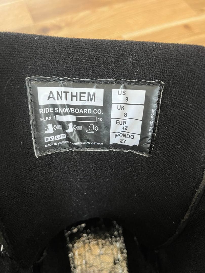 RIDE ライド ANTHEM アンセム 27cm BKブラック