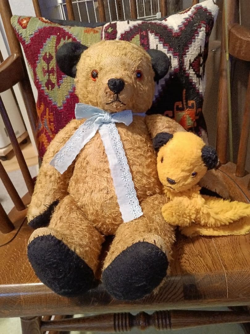 アンティークベア　テディベア　イギリス製　2点セット　チャドバレー他　衣装付き
