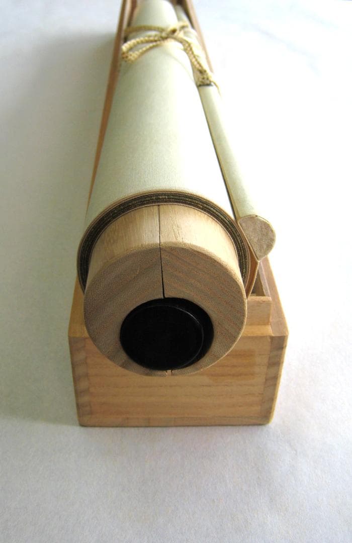 【真筆】掛け軸　富士之山◆長島博山　金泥使用 太巻仕様 共箱・タトウ箱付