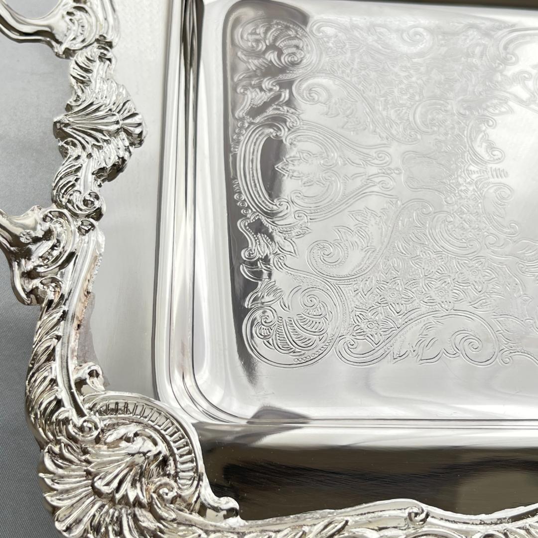 VINERS】 ギャラリートレー 44cm 装飾フット / ハンドル