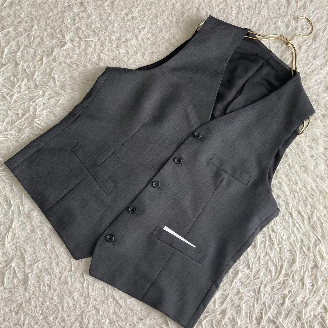 未使用］TAKEO KIKUCHI ジレ グレー LL ビジネス フォーマル 未使用