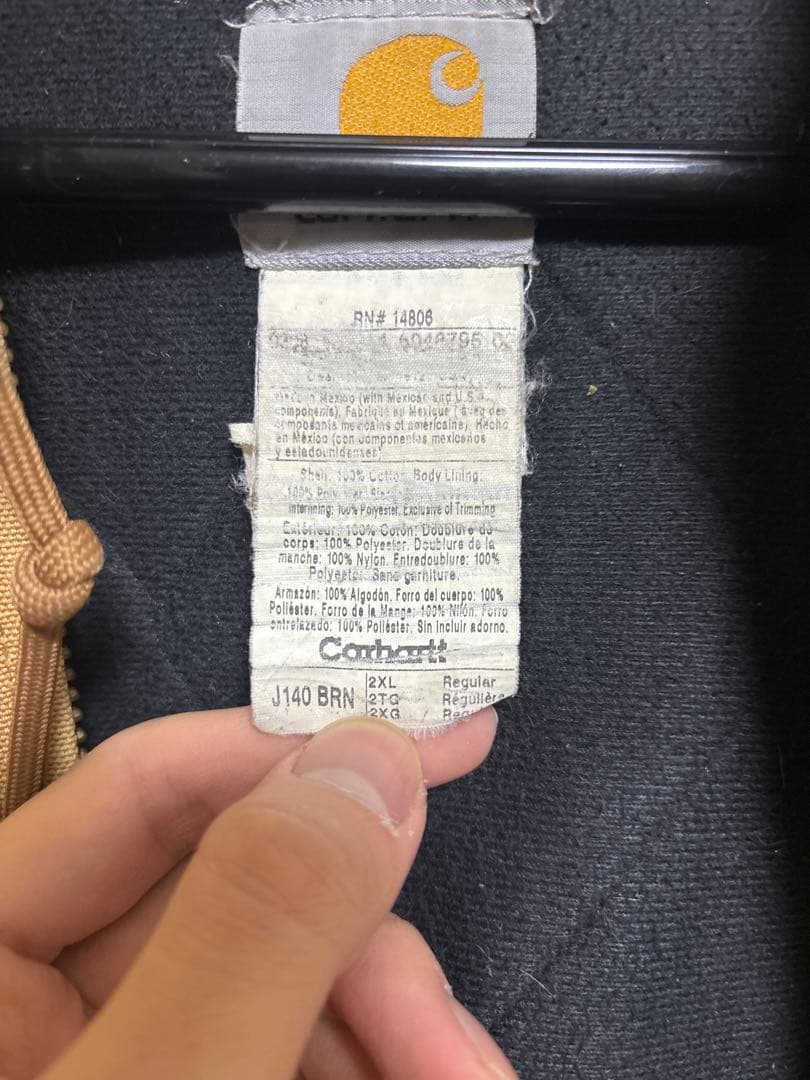 Carhartt J140 ダックアクティブジャケット 2XL ブラウン系