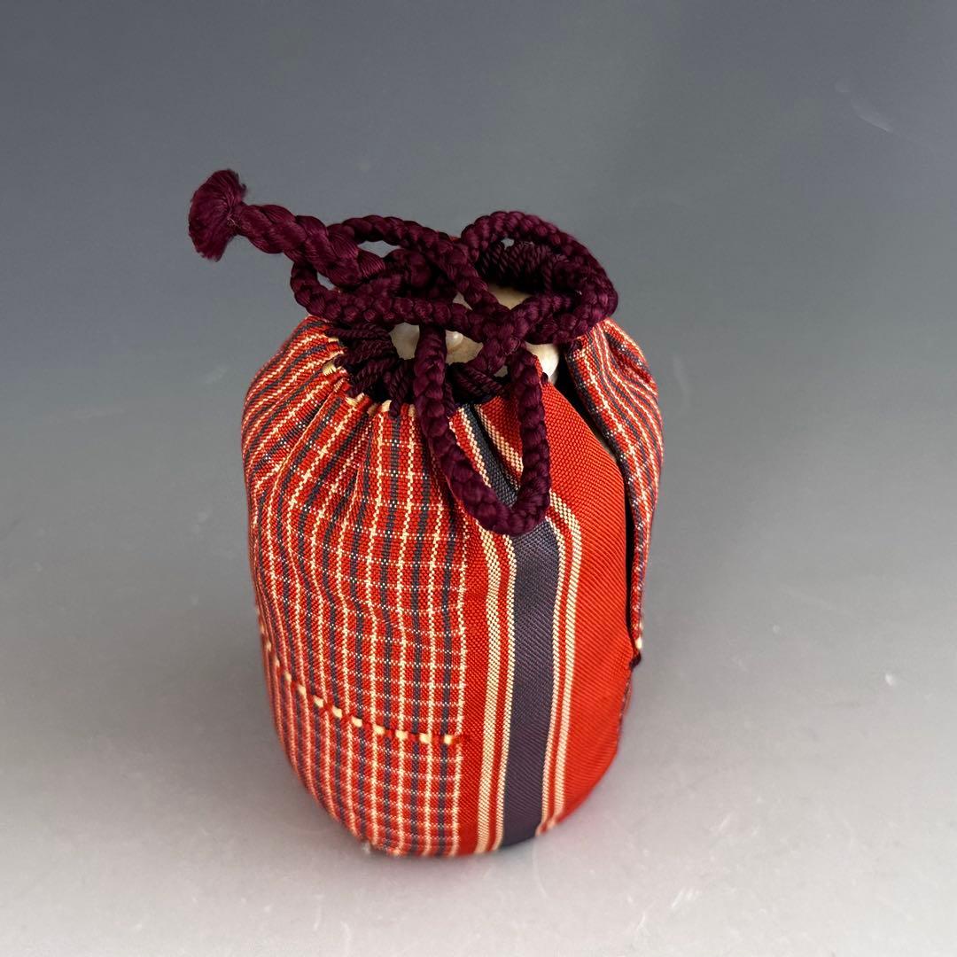 茶道具 権現谷窯 濃茶器 茶入 副田螺山 共箱 仕服付 ら山