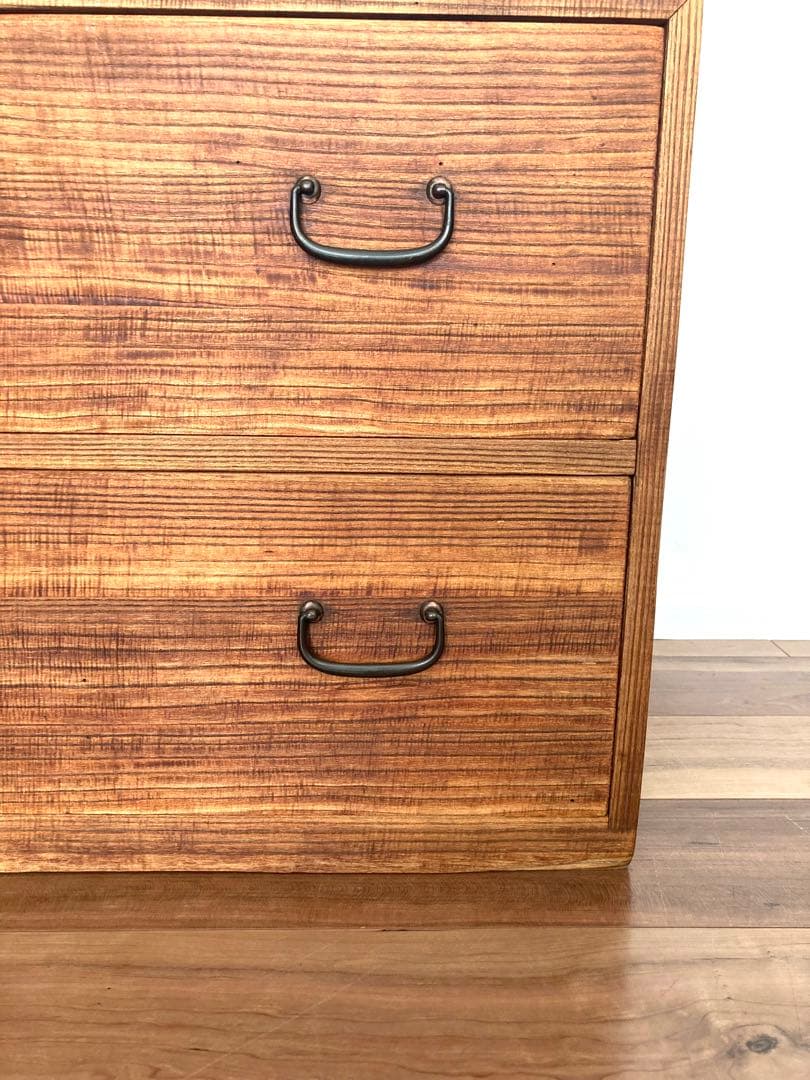 メンテ済】アンティークの収納棚 ローボード テレビ台 総桐 引出し2杯