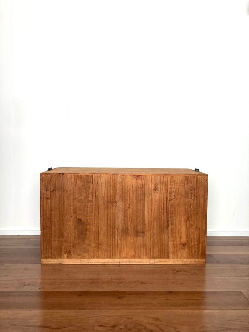 メンテ済】アンティークの収納棚 ローボード テレビ台 総桐 引出し2杯