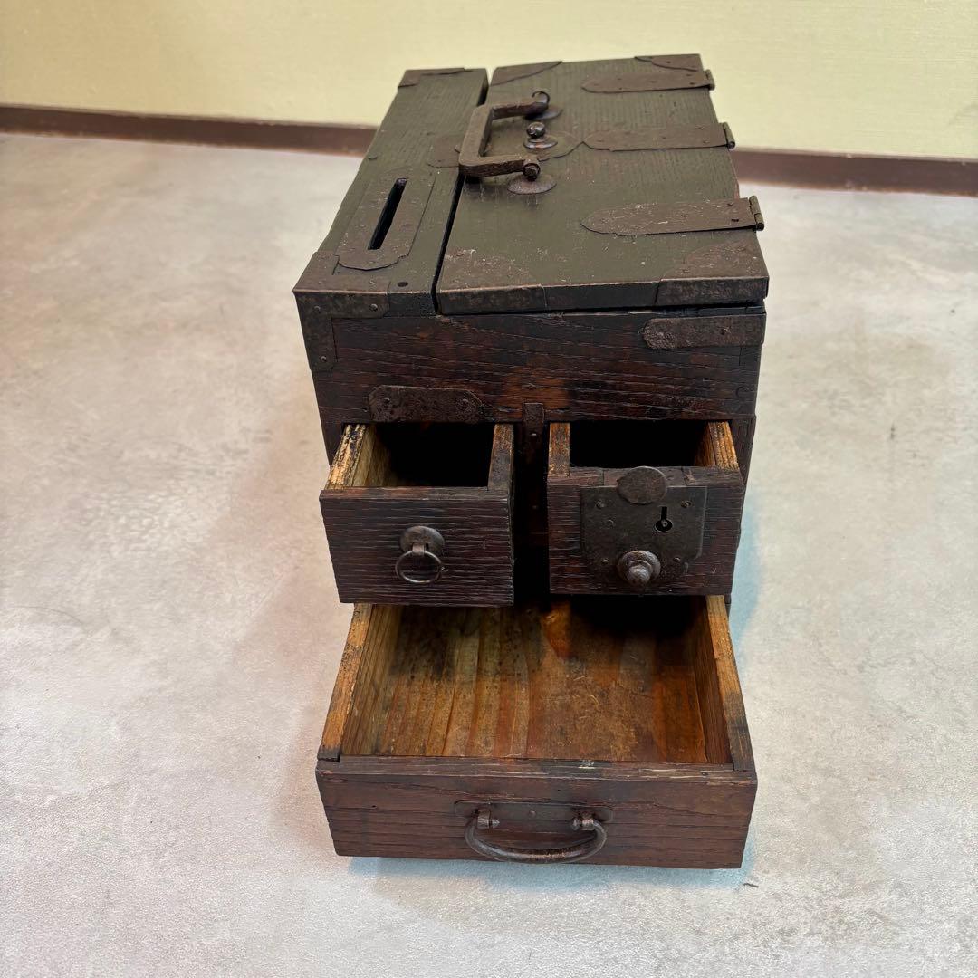 時代物 帳場箪笥 硯箱 道具箱 古道具 小引き出し アン - メルカリ