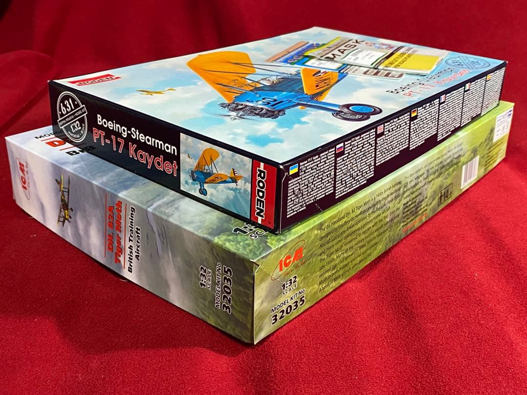 1/32 ローデンPT-17 & ICM DH.82 全2個セット+ パーツ