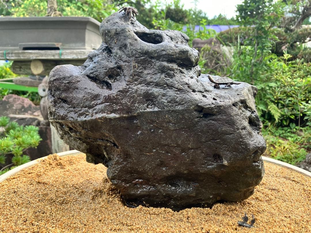 鑑賞石天然石盆石水石(25) 水石 3.7㌔ 茅舎石 鑑賞石 観賞石 水石