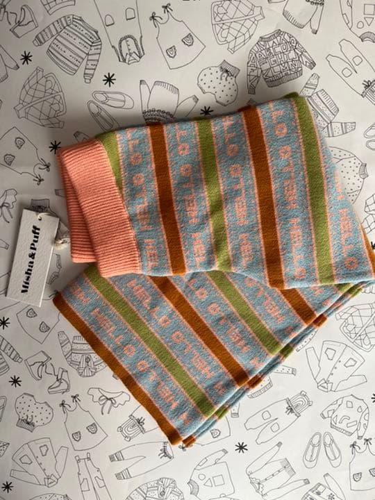 misha and puff “HELLO” ニットパンツ