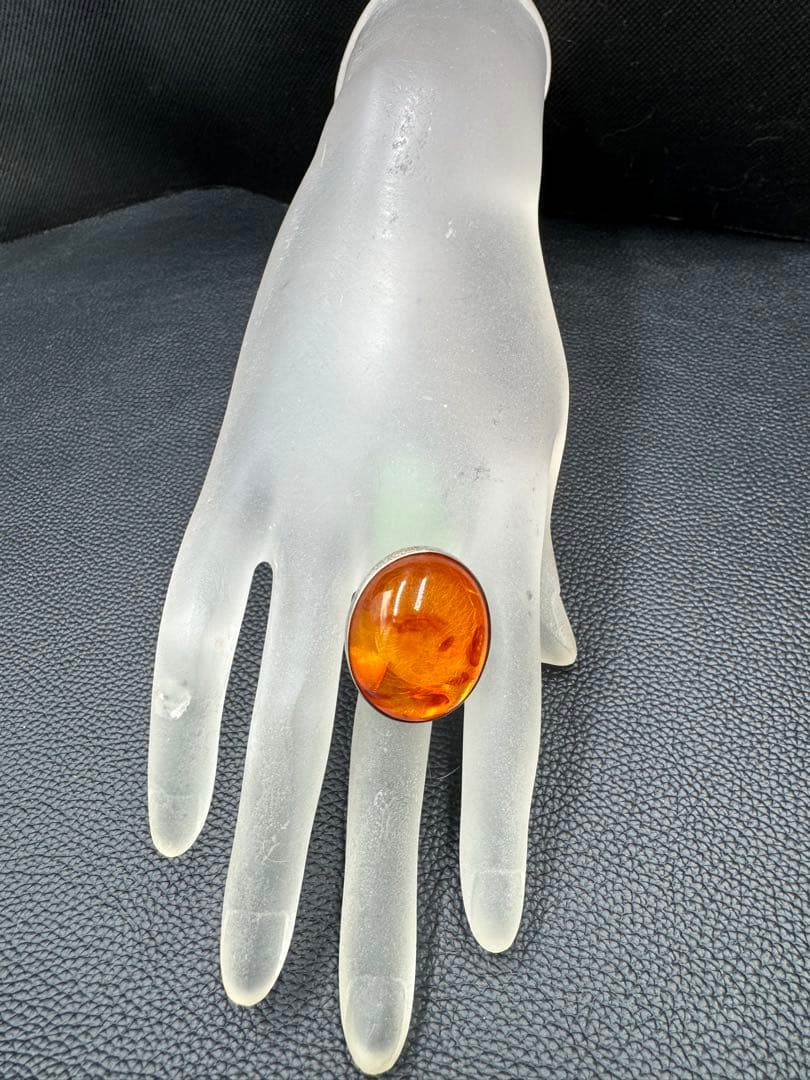 専用　ヴィンテージ 、デンマーク エリック　ニールセンフロム 琥珀 リング
