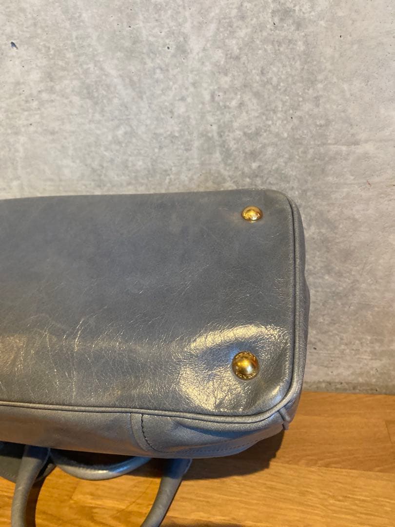【売り切り価格】【ヴィンテージ】PRADA プラダ　トートバッグ　ブルー