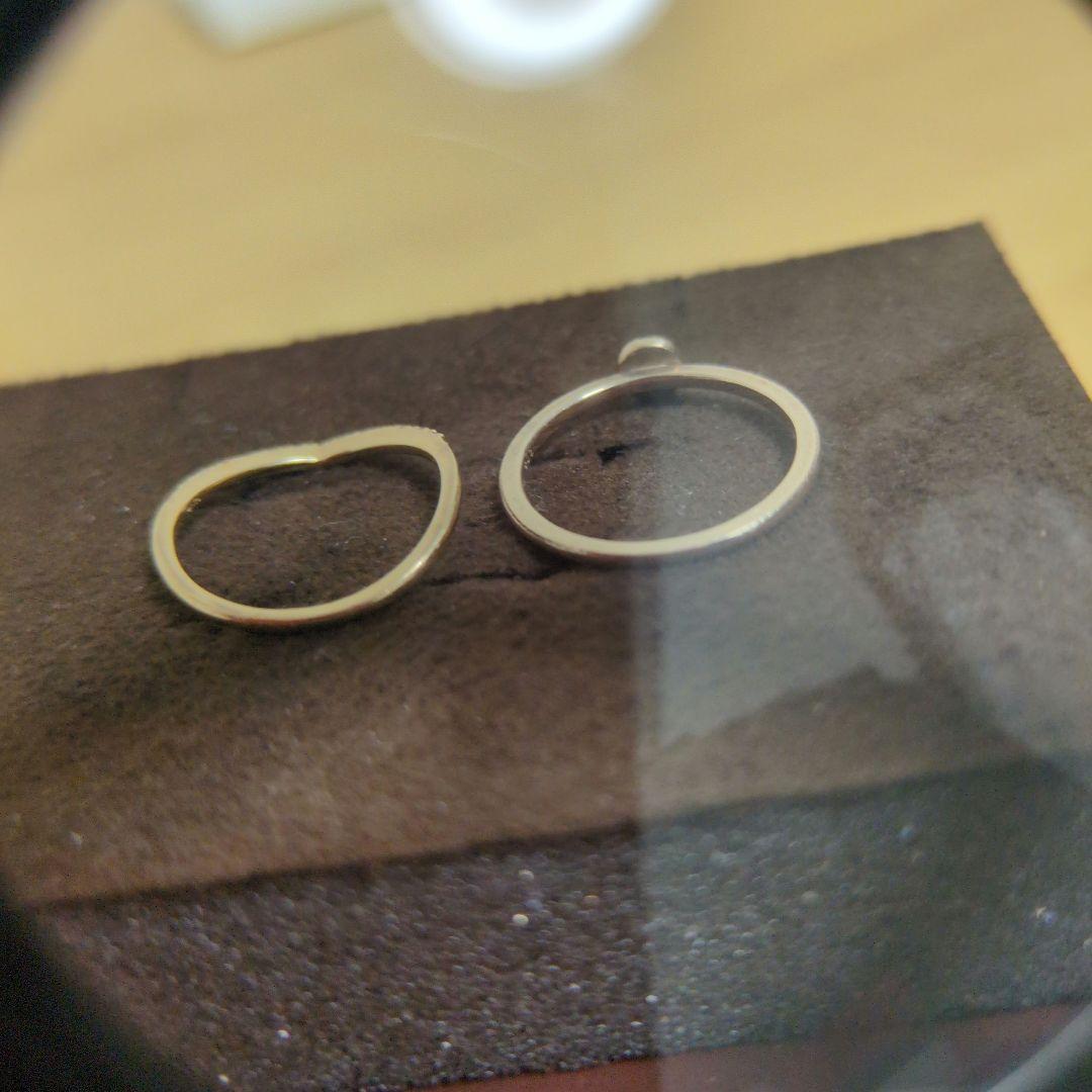 agete 18K ダイヤモンドリングと10K ダイヤモンドリング 7号