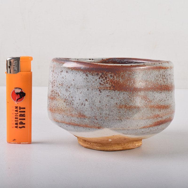 茶道具 人間国宝 荒川豊蔵作 志野茶碗 共箱 M R8052