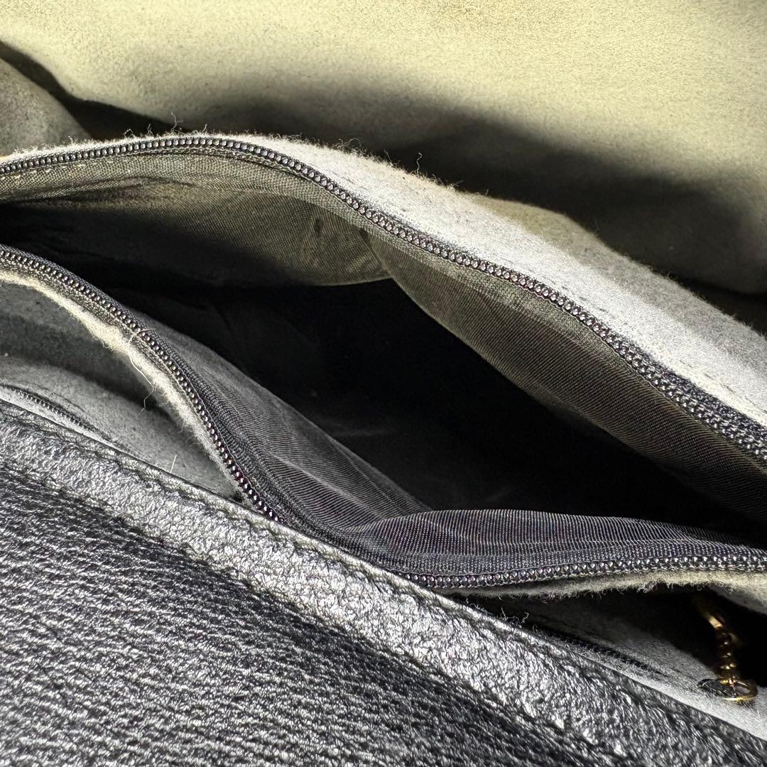 美品GUCCI グッチ バンブー ダイアナ ハンドバッグ レザー　黒 ブラック