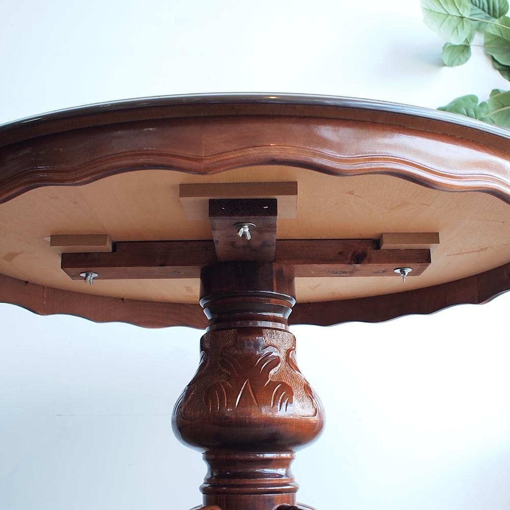 イタリアンクラシック 象嵌細工 ダイニングテーブル 直径108cm