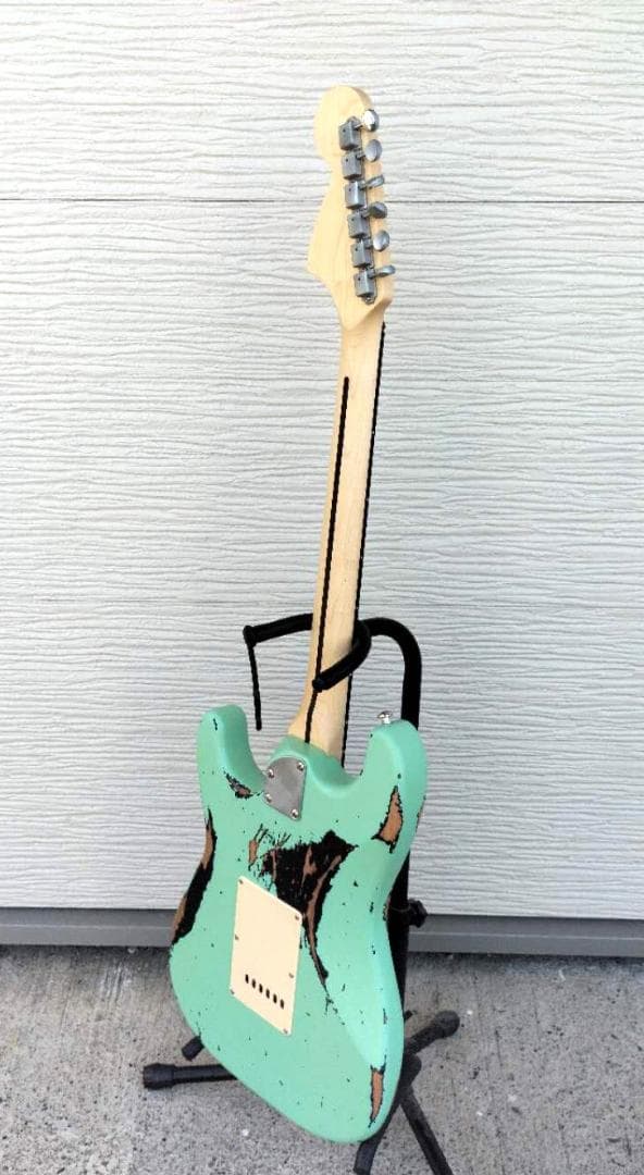 ストラトシンライン①　ハードレリックサーフグリーン　SSH　ステンレスフレット