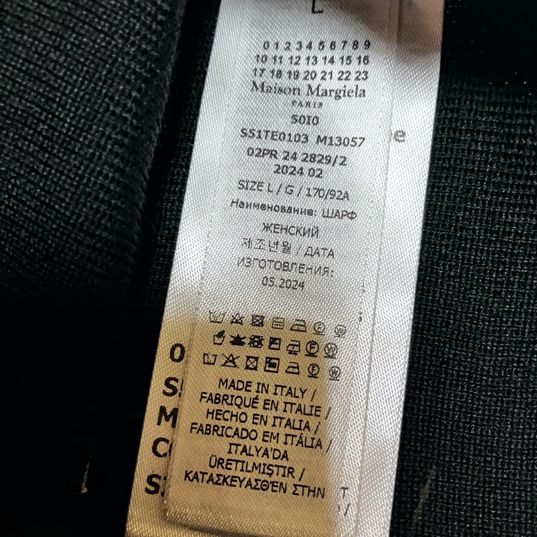 新品 マルジェラ 24aw スヌード ネックウォーマー 黒 ブラック 7156