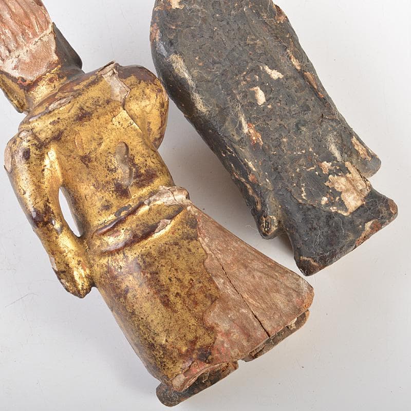 仏教美術 木彫など 懐中仏 仏像 人物像 4点まとめて M R7450