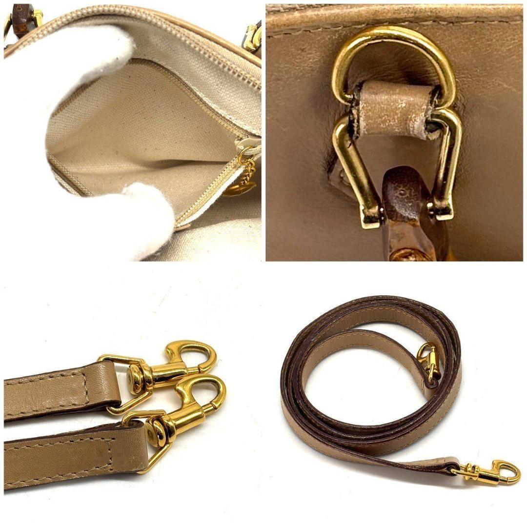 た*ん様 GUCCI　バンブー ハンドバッグ 2WAY タッセル レザー ミニシ