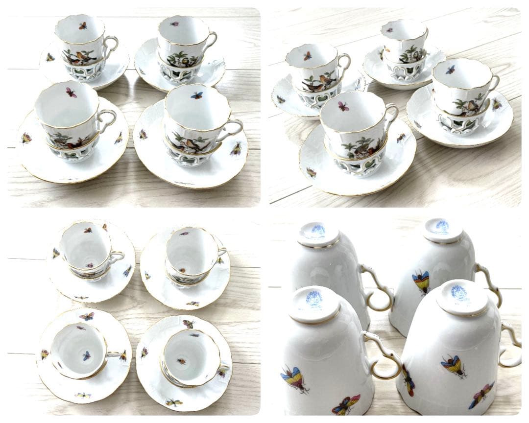 ヘレンド　HEREND ロスチャイルドバード　チョコレート　C&S 12客セット