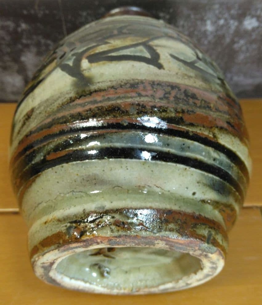 人間国宝 金城次郎 徳利 栞 共箱 美品 壺屋焼 壷屋焼 魚紋徳利 やちむん