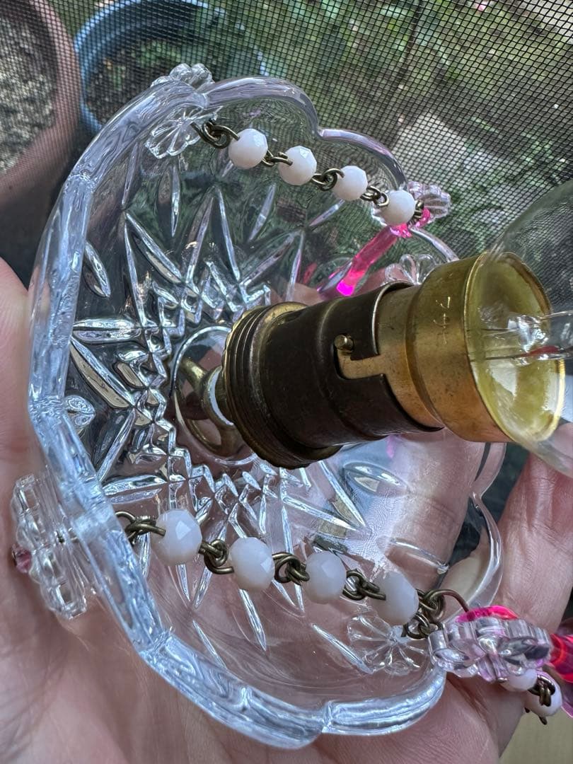 フランス アンティーク 濃く美麗なピンク・ムラーノガラスのミニ