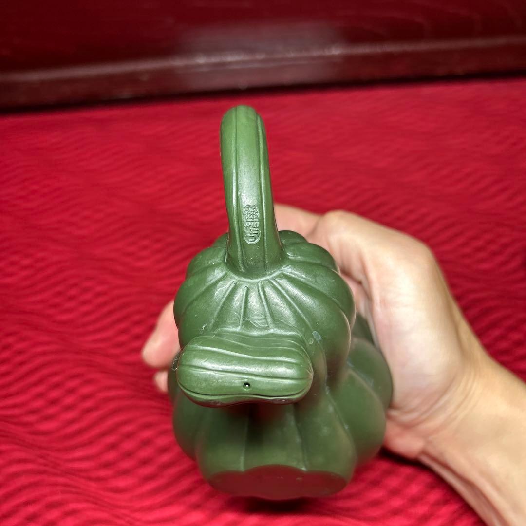 067 骨董品 朱泥南瓜急須 茶壶 高建芳製