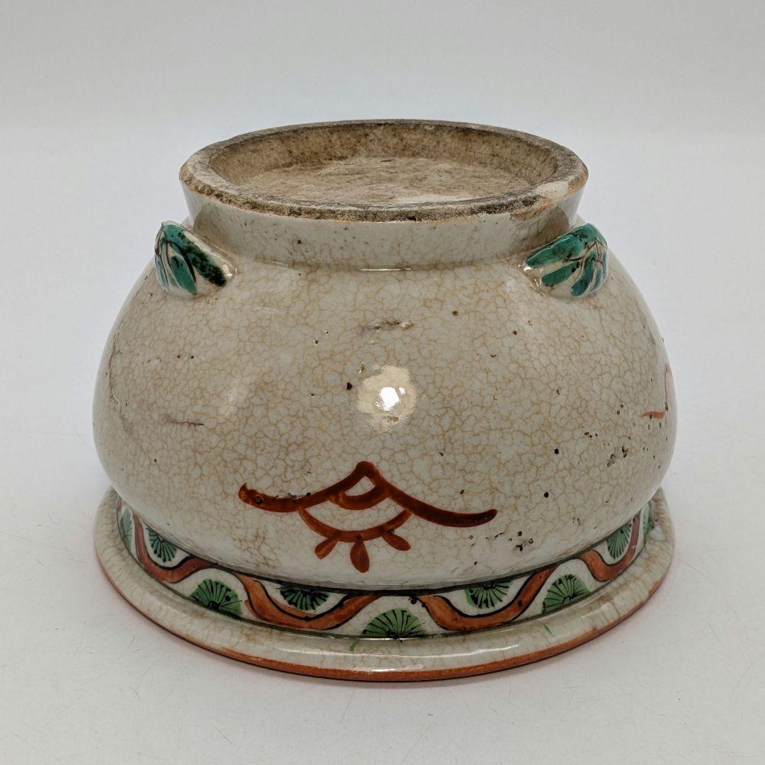 大正～昭和初期 赤絵香炉 香道具 仏具 お香 アロマグッズ 香爐 置物 色絵付け