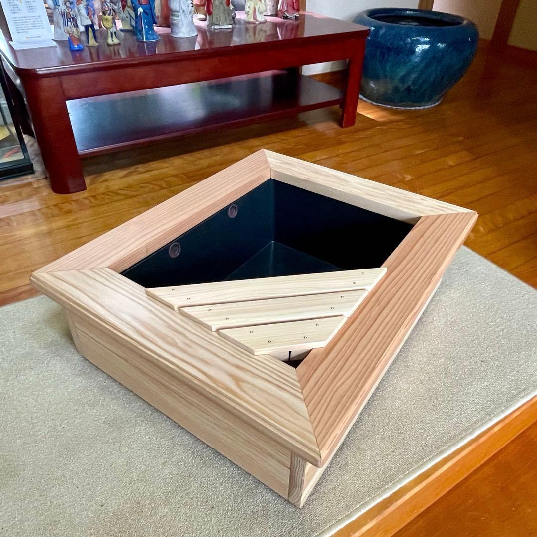 新作 トロ舟 ビオトープ 木枠 めだか飼育 カラー:ナチュラル トロ 舟