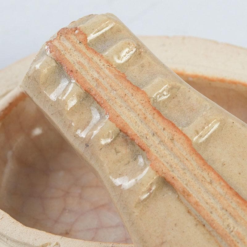 茶道具　宗栄造　萩焼　琵琶香合　V　9382