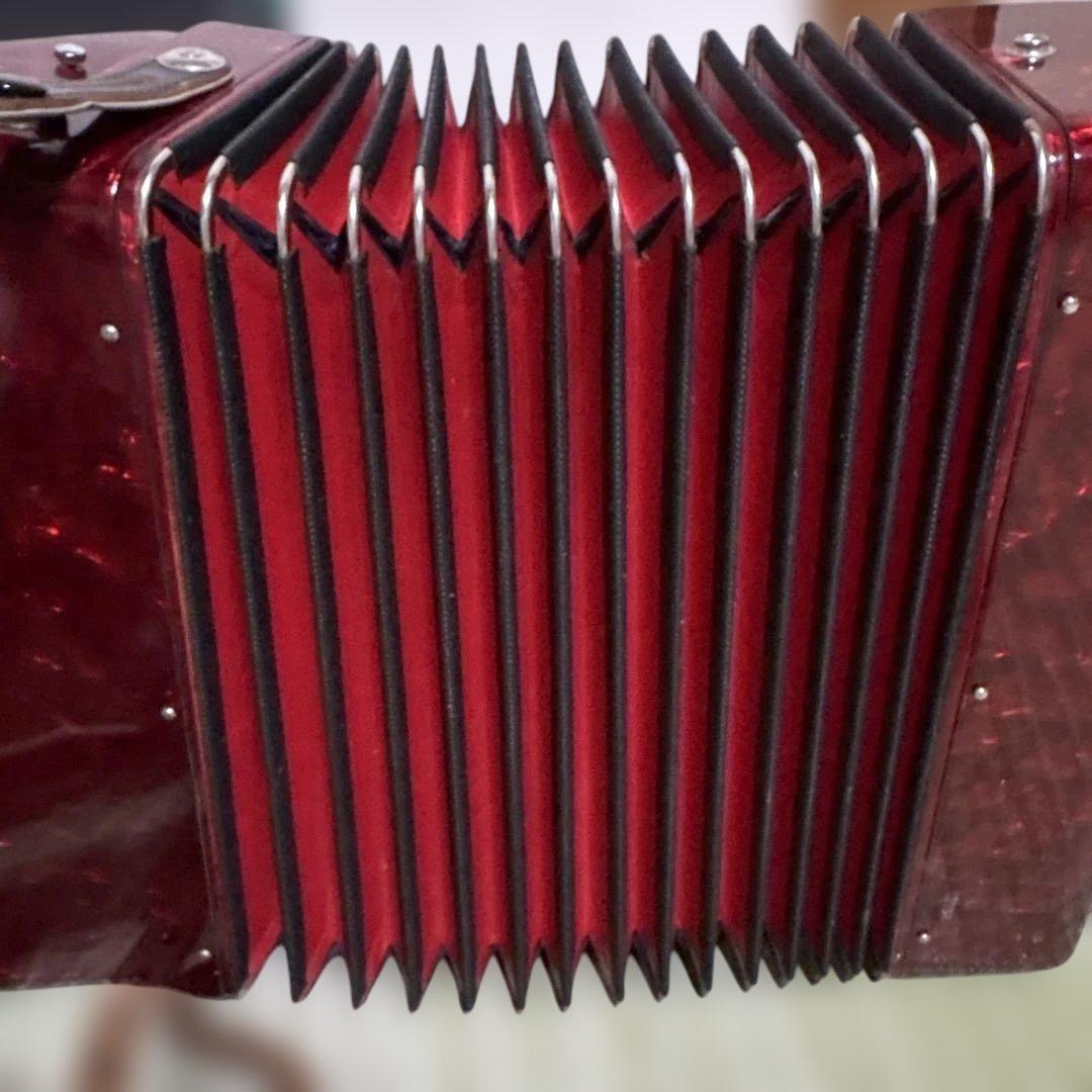 ヤマハ YAMAHA アコーディオン ピアノ 鍵盤 楽器 演奏 赤 ソフトケース