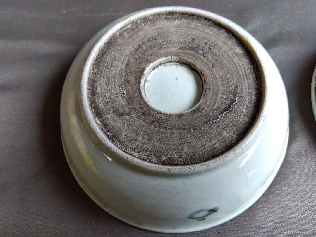 骨董 染付皿 中皿 骨董 染付皿 中皿 骨董染付中