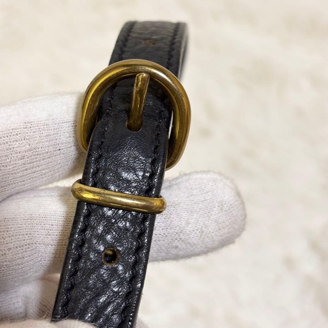 ✨美品✨希少 イルビゾンテ ショルダーバッグ 斜め掛け 筒型 レザー ブラック