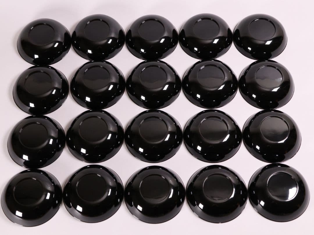 【MA723】木製漆器 長寛写 金蒔絵 黒塗木皿 二十客 吉祥鶴 菓子皿 小皿