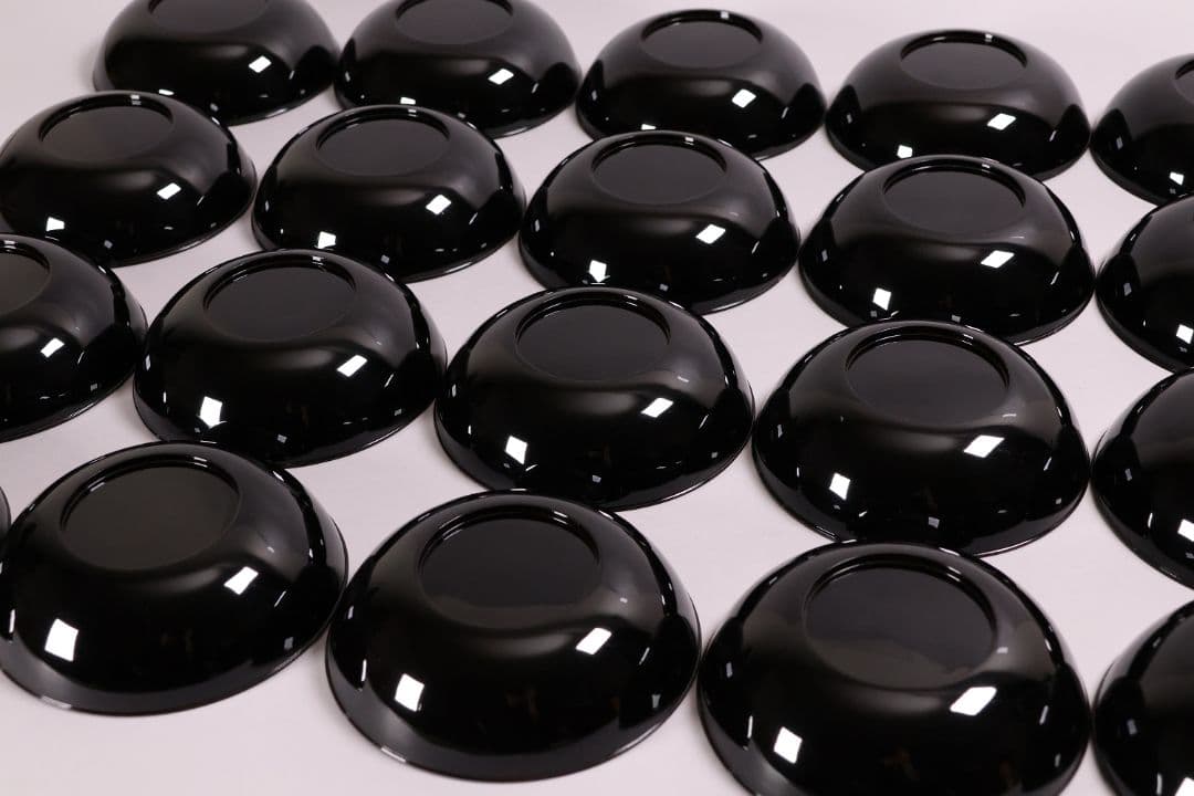 【MA723】木製漆器 長寛写 金蒔絵 黒塗木皿 二十客 吉祥鶴 菓子皿 小皿