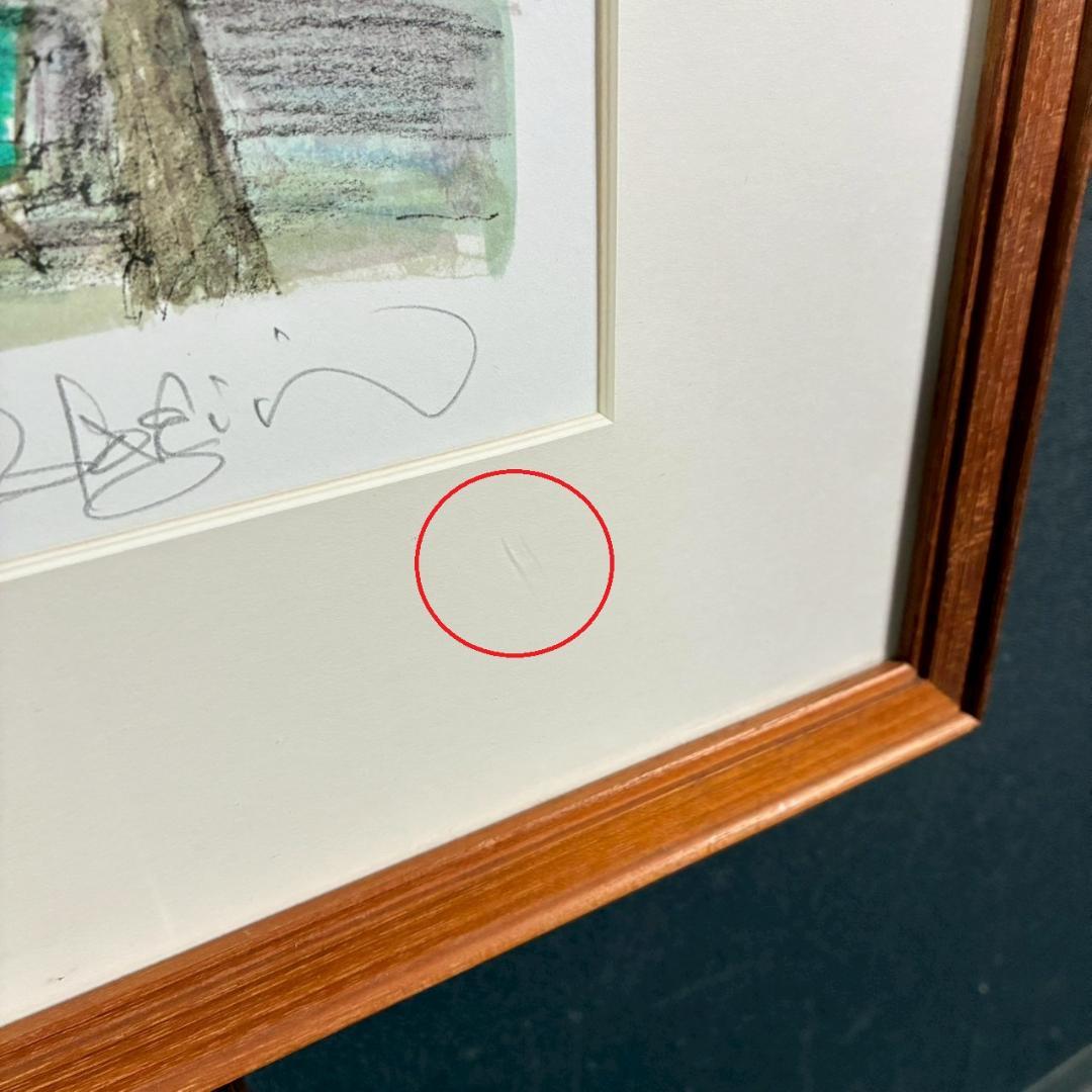 美品 小田切訓「モンマルトルの秋」リトグラフ 直筆サイン入り