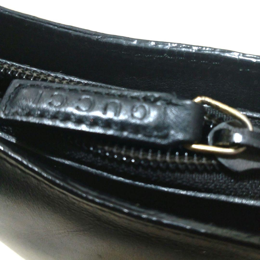 訳あり GUCCI グッチ バンブー ショルダーバッグ ハンドバッグ 黒